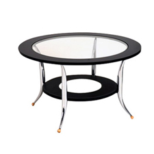 Black Glass Round Coffee Tables